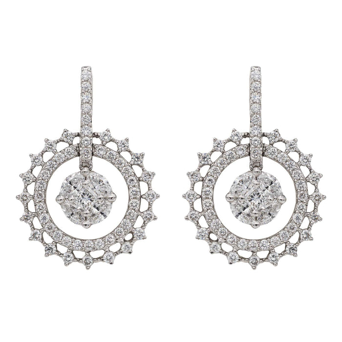 Boucles d'oreilles Boucles d'oreilles Or blanc Diamant 58 Facettes 2569109CN