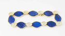 Bracelet Bracelet vintage en or jaune lapis lazuli et diamants 58 Facettes 32872