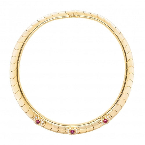 Collier Collier Repossi or jaune rubis diamants 58 Facettes 63700097
