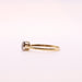 Solitaire Drop Ring and Paving Diamonds 18k Yellow Gold 58 Facettes