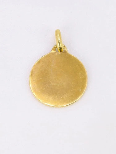 Pendentif Médaille amour Augis ronde Plus qu'hier moins que demain or jaune 58 Facettes J625