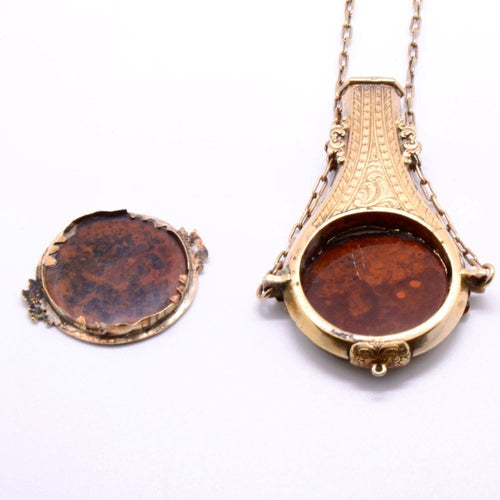 Pendentif Pendentif Flacon à parfum – vinaigrette en vermeil 58 Facettes 178