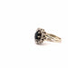 Ring 54 Vintage Pompadour Ring 18k White Gold Sapphire & Diamonds 58 Facettes 28-GS34162-2