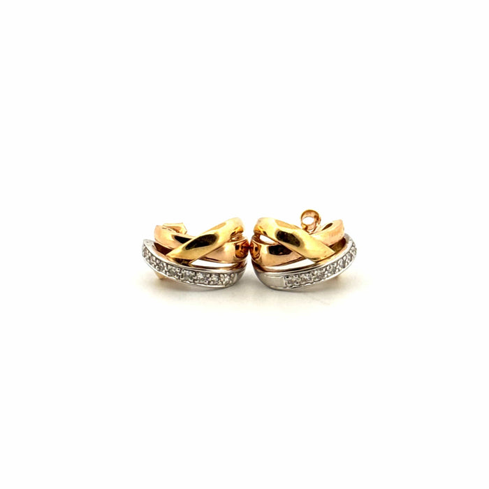 Boucles d'oreilles GUY LAROCHE - Boucles d'oreilles diamants or jaune et blanc 58 Facettes 2-BOB1-GS293926-02