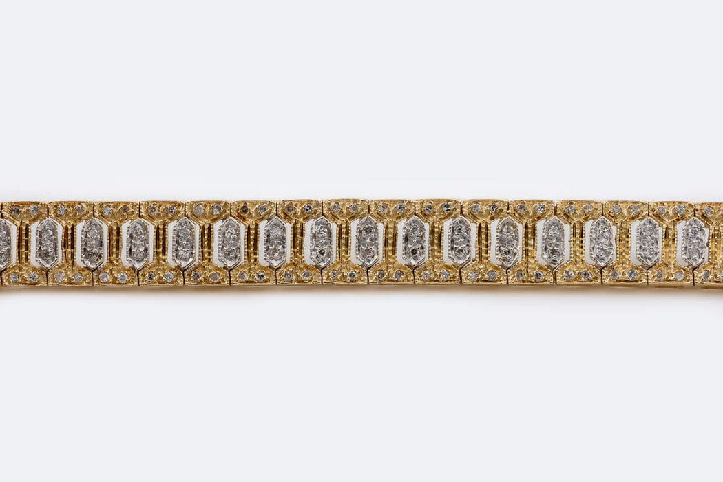 Bracelet Bracelet en or jaune avec diamants taille huit-huit 58 Facettes brc233