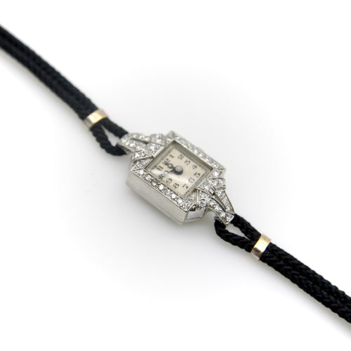 Montre-bracelet Art Déco en platine et diamants par Concord