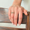 Bague 55 Demi-alliance Or et émeraudes 58 Facettes