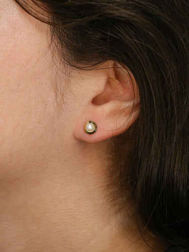 Boucles d'oreilles Boucles d’oreilles vintage or jaune perles 58 Facettes 1074.2