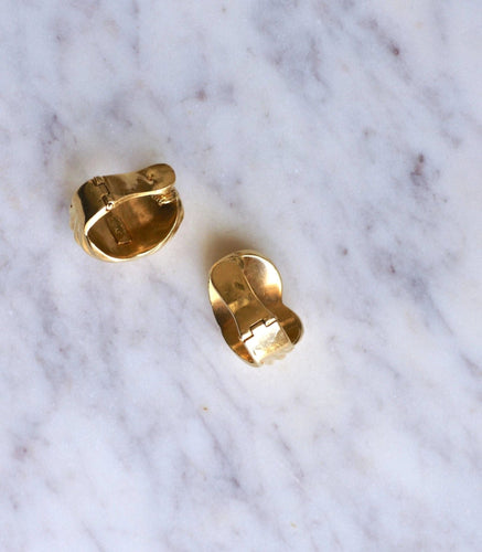 Boucles d'oreilles Boucles d'oreilles clip torsade or 58 Facettes