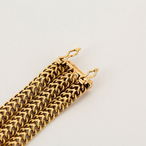 Bracelet Bracelet or jaune, maille tressée 58 Facettes BLO0074