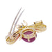 Brooch Van Cleef & Arpels “Abeille” brooch in yellow gold, diamonds, pink tourmaline, sapphire. 58 Facettes 33629