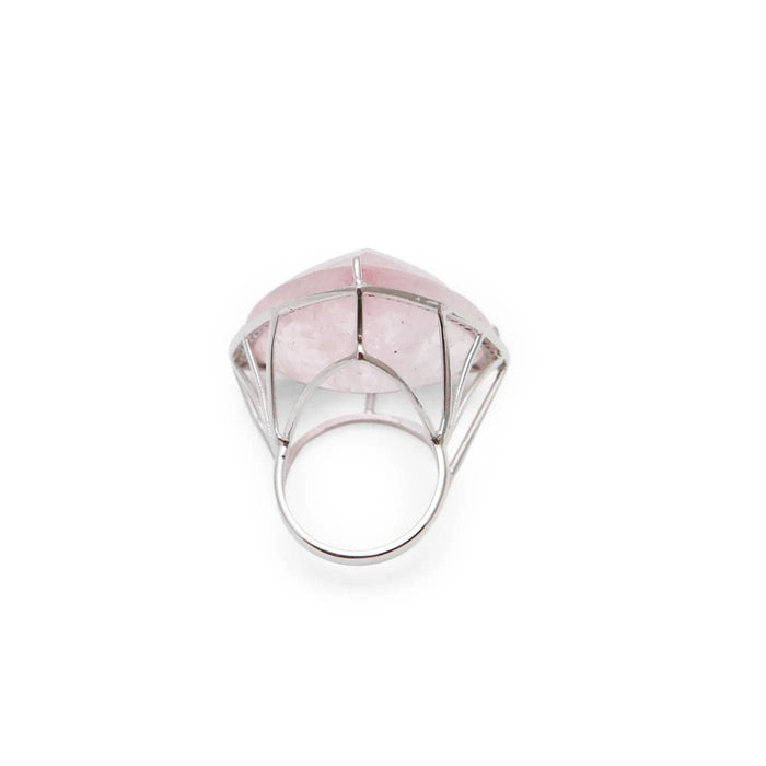 Bague 53 Bague morganite Diamants Or Gris 58 Facettes B167