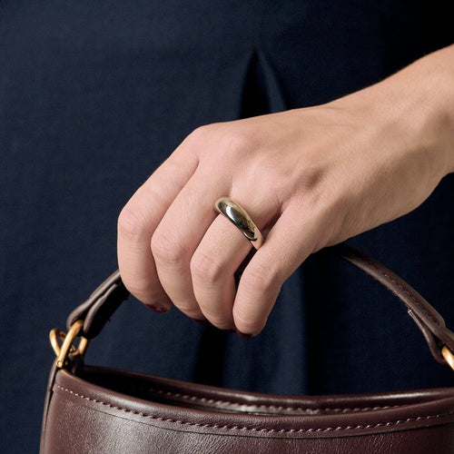 BAGUE JONC CHAUMET OR BLANC