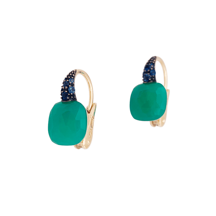 Boucles d'oreilles Boucles d'oreilles Pomellato "Capri" or, chrysoprase, saphirs 58 Facettes 34312