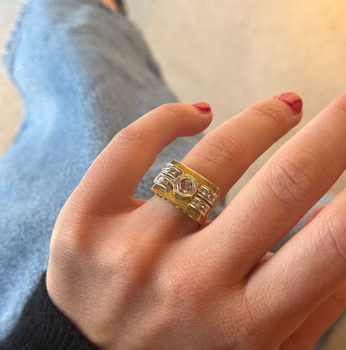 Bague 51.5 Bague Tank en diamant vers 1940 58 Facettes