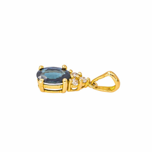 Pendentif Pendentif  Or jaune Saphir, Diamant 58 Facettes 4242527CN