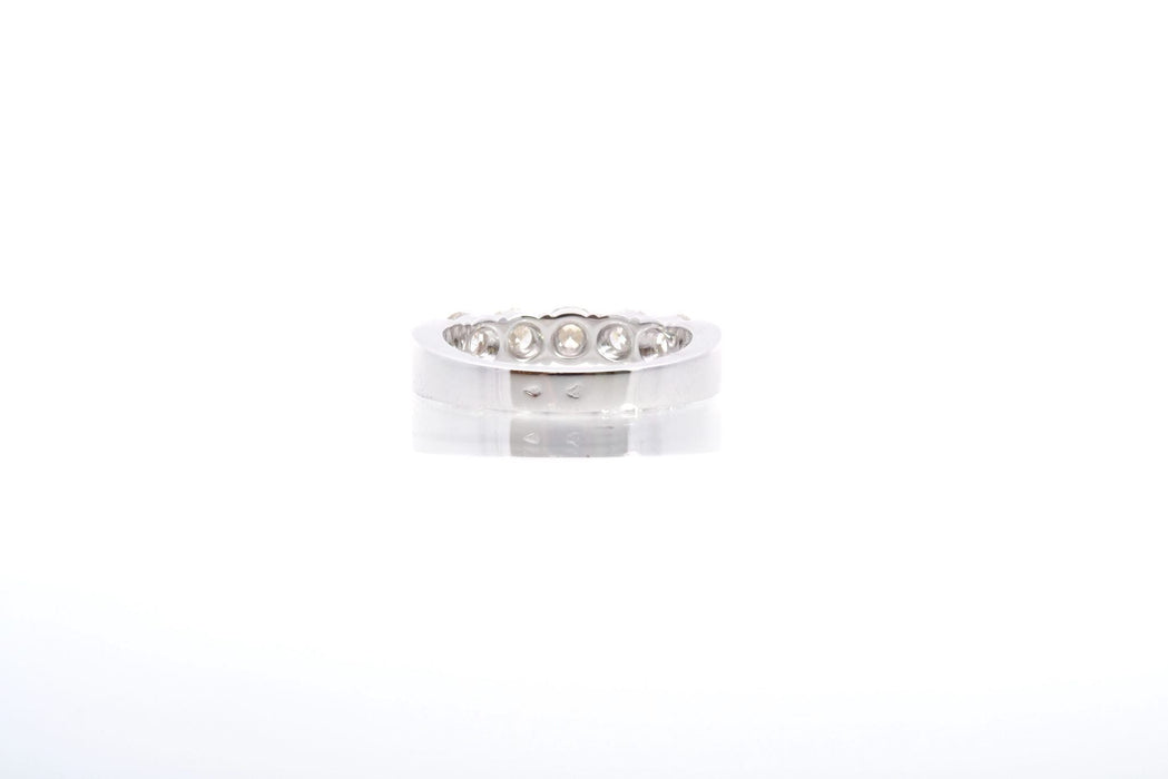 Bague 53 Demi alliance diamants en or blanc 58 Facettes 25870-25704-ef..