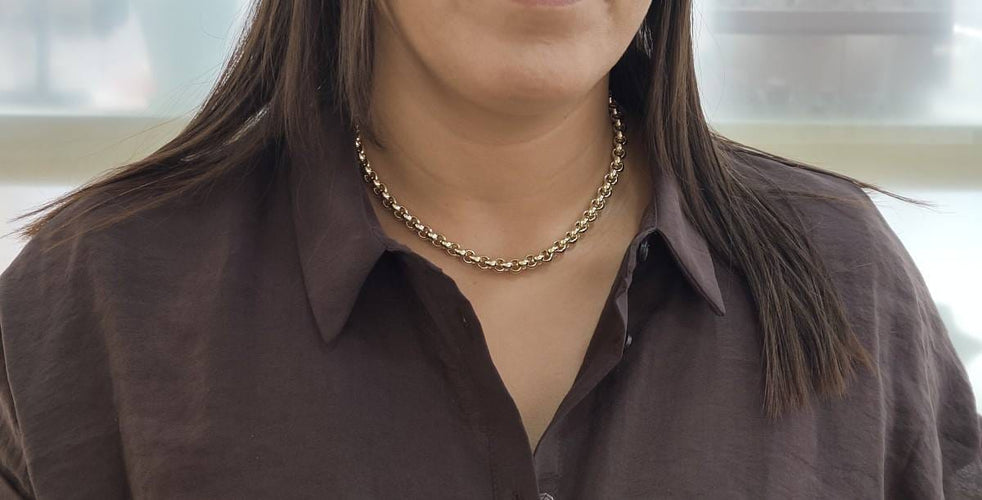 Collier Collier maille jaseron en or jaune 58 Facettes 33247