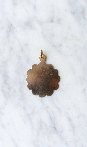 Pendentif Médaille Vierge or rose 58 Facettes