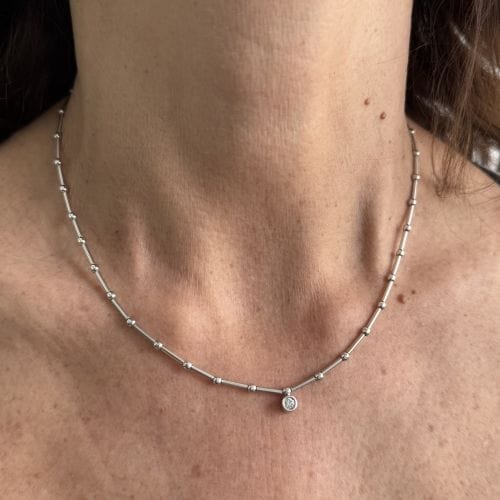 Collier Collier point lumineux en diamant 58 Facettes 36152