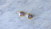 Boucles d'oreilles Boucles d'Oreilles Améthystes et Perles sur Or Jaune 58 Facettes