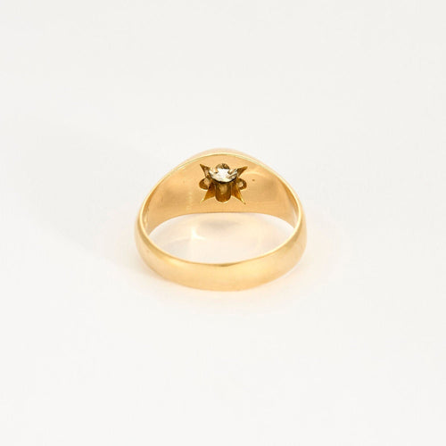 Bague 60 Bague jonc or jaune et gris et diamant 58 Facettes CHAL0281