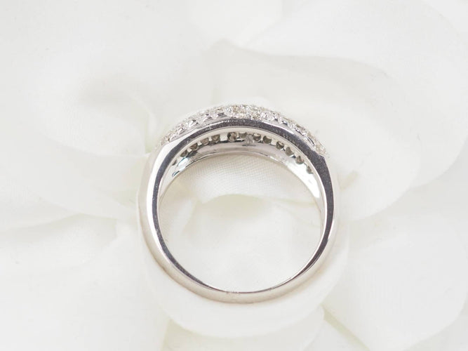 Bague 59 Bague jonc en or blanc et diamants 58 Facettes 33104