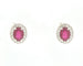 Boucles d'oreilles Boucles d'oreilles avec rubis et diamants de 1,90 ct 58 Facettes