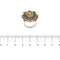Bague 53 Bague fleur citrine et diamants 58 Facettes 35956