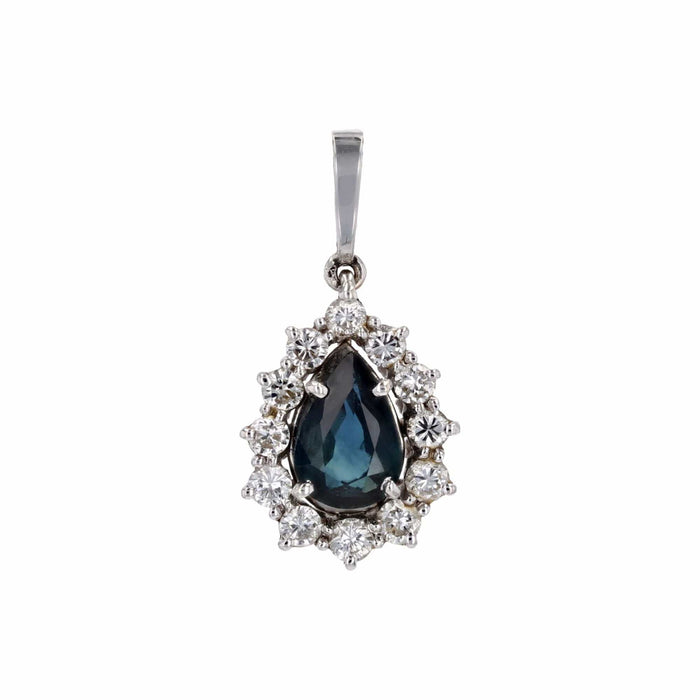 Pendentif Pendentif saphir diamants goutte 58 Facettes 24-281