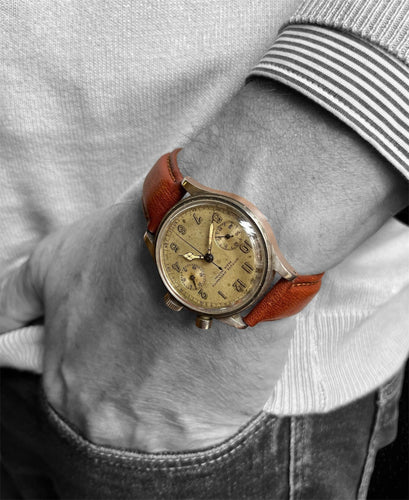 Montre Rare montre mono-poussoir Lemania 15 CHT - Institut hydrographique de la Royal Navy 58 Facettes