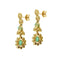 Boucles d'oreilles Boucles d'oreilles en or jaune avec émeraudes et diamants 58 Facettes 37119
