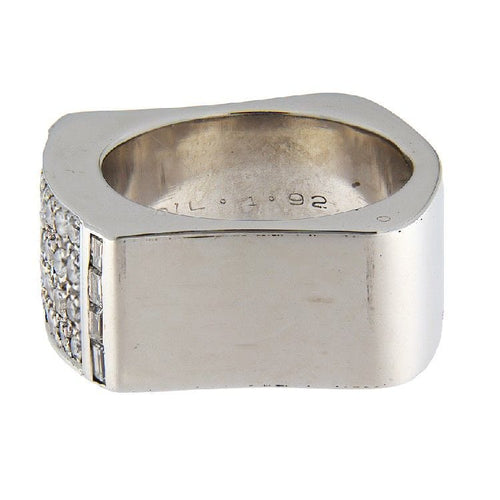 Bague 62 Bague en or blanc avec diamants de 1,73 ct 58 Facettes G3788