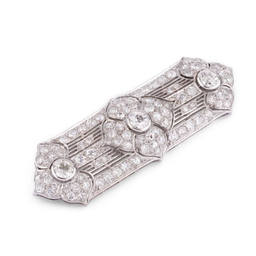 Broche Broche en platine et diamants 58 Facettes 1