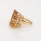 Bague 54 Bague cocktail vintage élégante en citrine et diamant (vers les années 1960 à 1970) fabriquée en or jaune 14 carats. 58 Facettes G13926