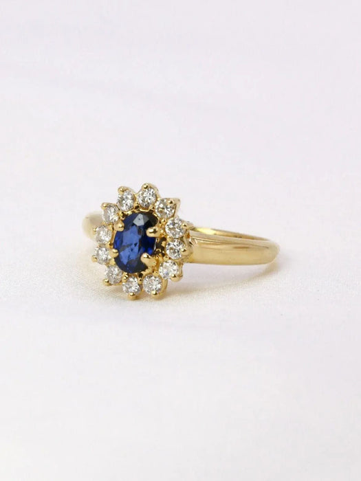 Bague 50 Bague marguerite saphir diamants 58 Facettes J400