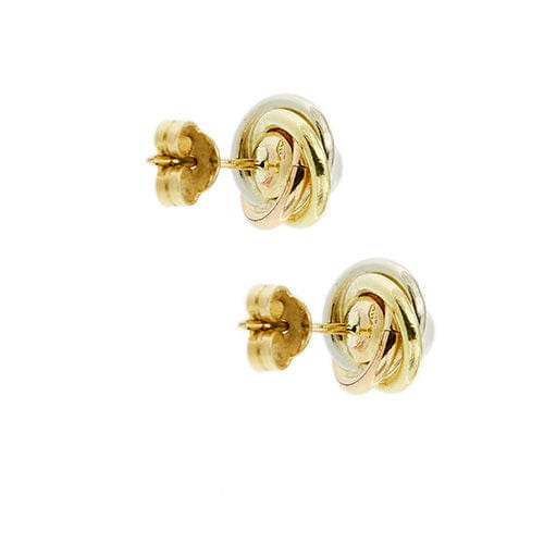 Boucles d'oreilles Boucles d'oreilles trois ors avec perles 58 Facettes 35533