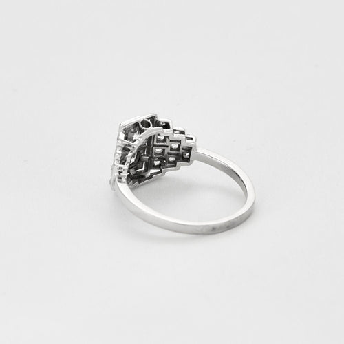 Bague 55 Bague or gris et diamants 58 Facettes PER15083