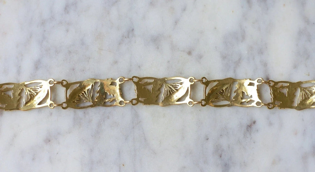 Bracelet Bracelet art nouveau or Jaune 58 Facettes