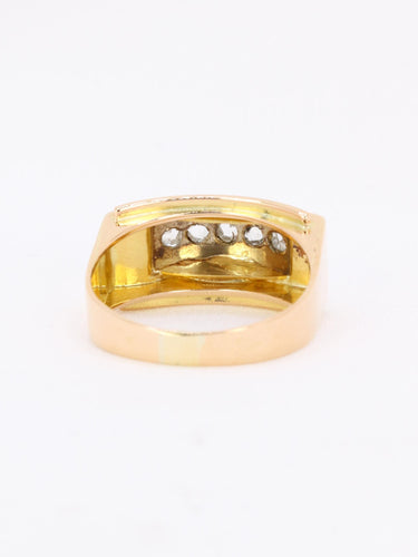 Bague 54 Bague pont or jaune diamants taille rose 58 Facettes 973