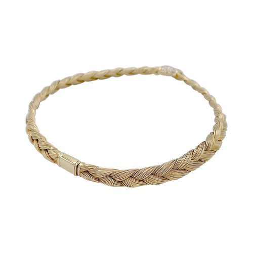 Collier Collier vintage or jaune et diamants. 58 Facettes 32327