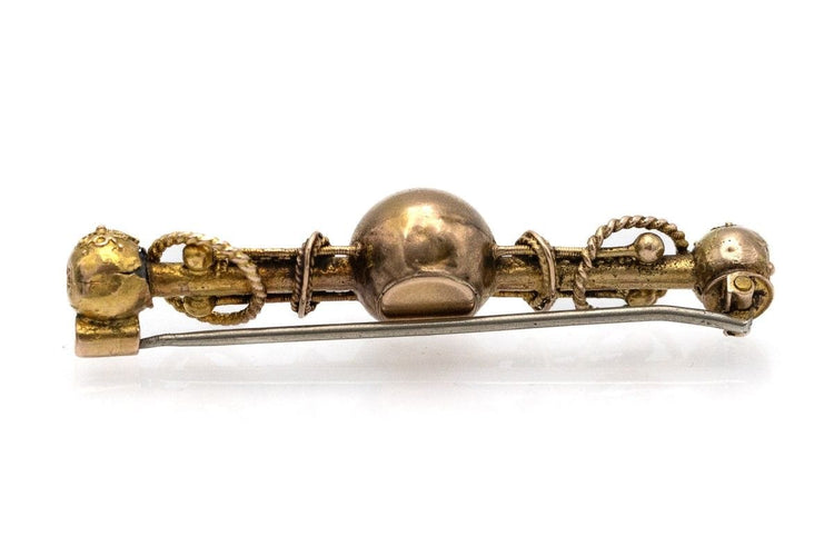 Broche Broche ancienne en or avec diamant, rubis et saphir, fin du XIXe siècle 58 Facettes 9208