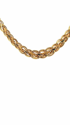 Collier Collier tressé en chute or jaune 18 carats 58 Facettes