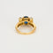 Bague 51 Bague Rouleaux Or Jaune Saphir Diamants Baguette 58 Facettes