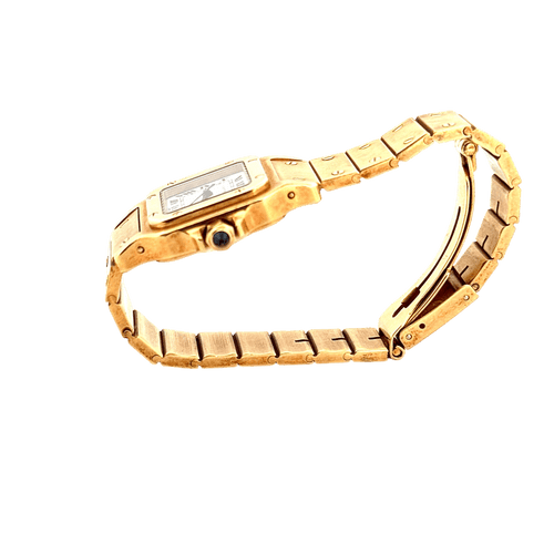 Montre Montre femme Cartier Santos galbée en or 58 Facettes