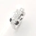 Bague 55 Bague tank or blanc diamants 58 Facettes