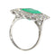 Grâce géométrique : une bague Art déco vintage en émeraude et diamant