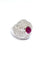 Bague 50 Bague prestige en or blanc liants et rubis 58 Facettes