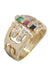 Bague Bague moderne tutti frutti or jaune diamants émeraude rubis saphir 58 Facettes 094331