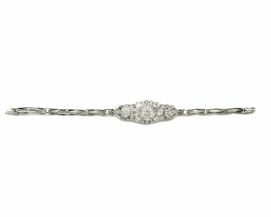 Bracelet Bracelet Art-Déco or, platine et diamants 58 Facettes